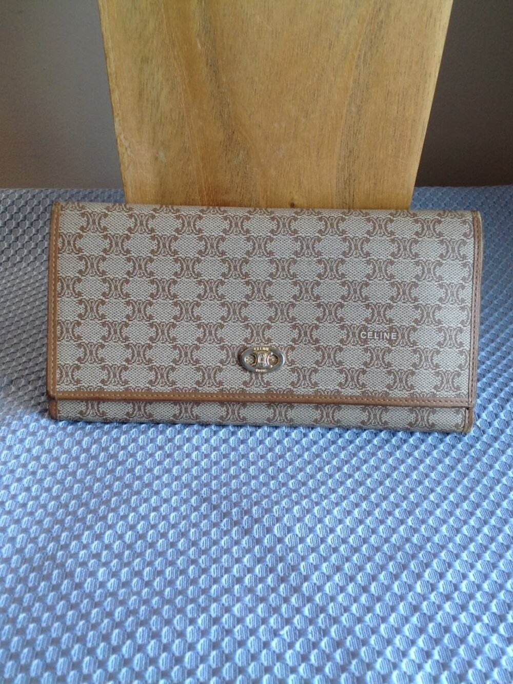 Vintage Celine Checkbook Kisslock Wallet